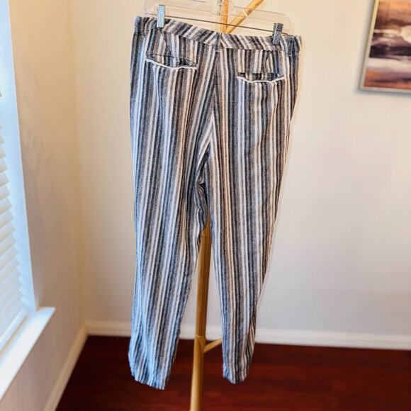 ASOS DESIGN Men’s Striped Linen-Blend Pants – 34” Tall / XL Long - Picture 3 of 3
